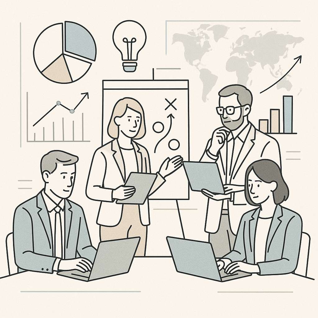 Our team in a meeting